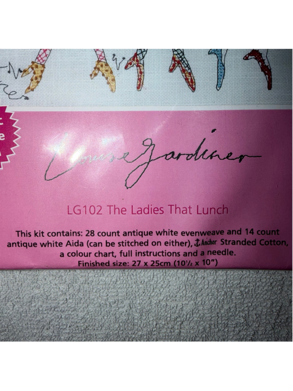 NOS Vintage 2006 Anchor Counted Cross Stitch Kit Ladies That Lunch 10 1/2 x 10 - Picture 3 of 6